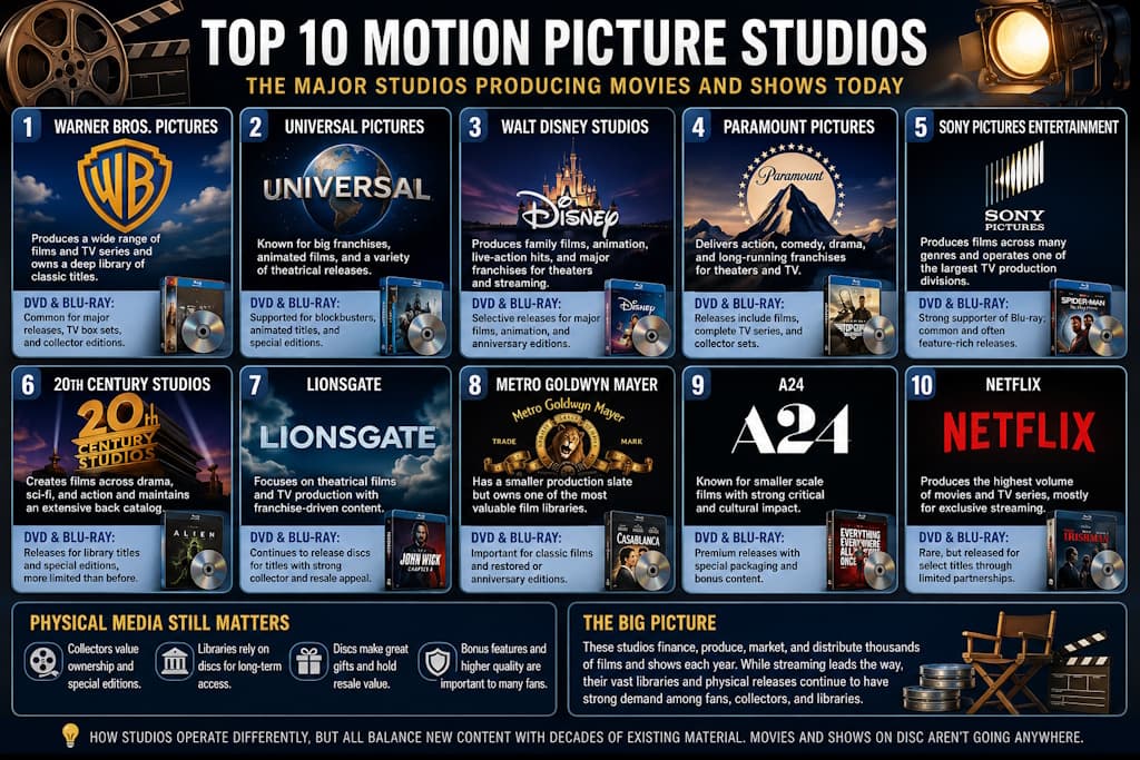 Top 10 Motion Picture Studios