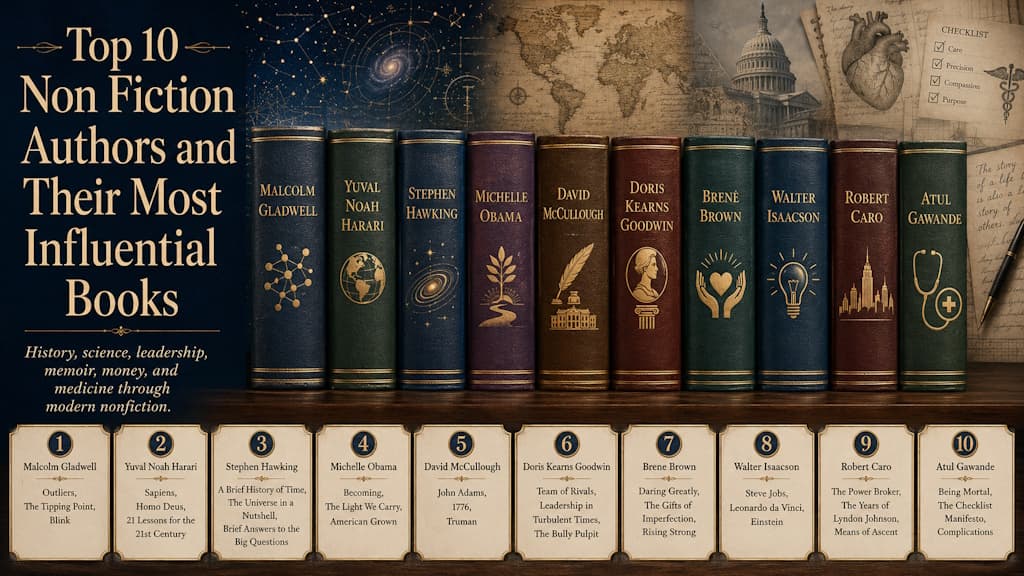 Top 10 Non-Fiction Authors and Books